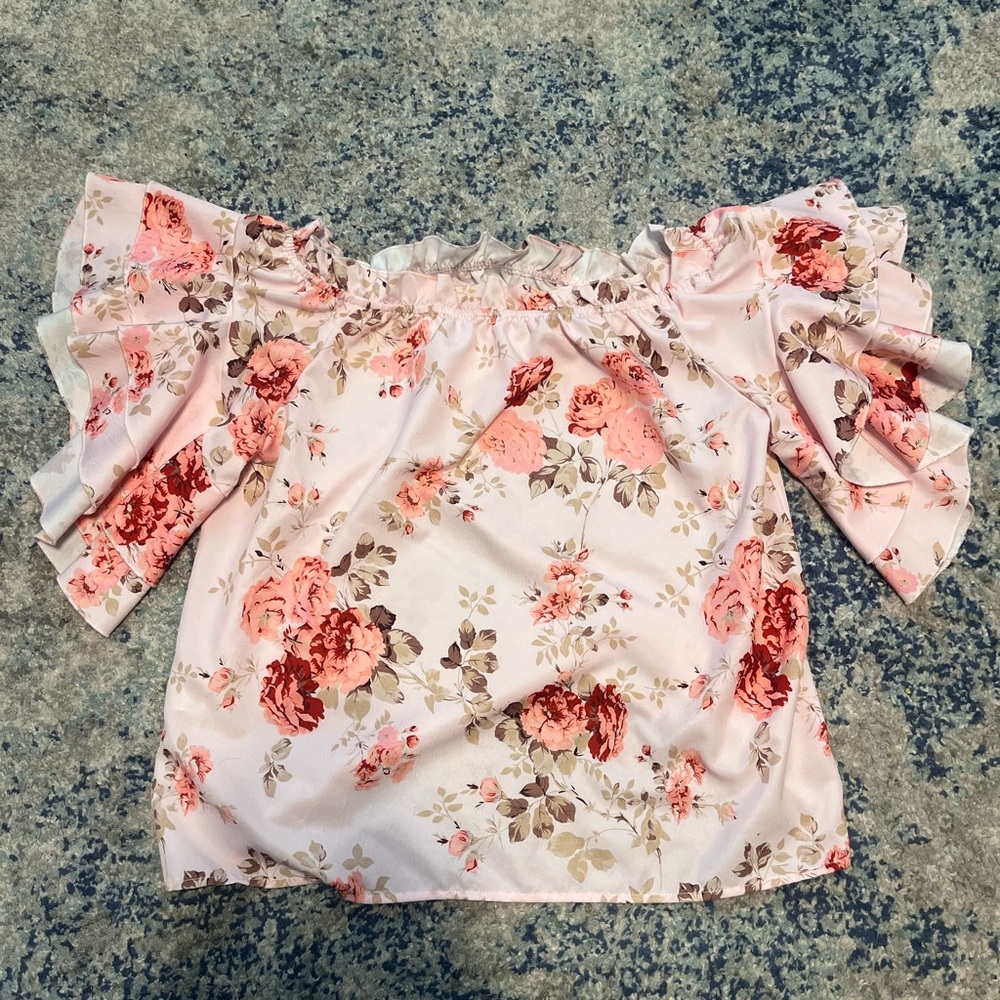 SHEIN Off The Shoulder Blouse Women’s XL - Picture 2 of 4